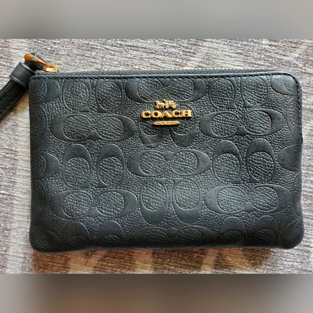 COACH Leather Wristlet